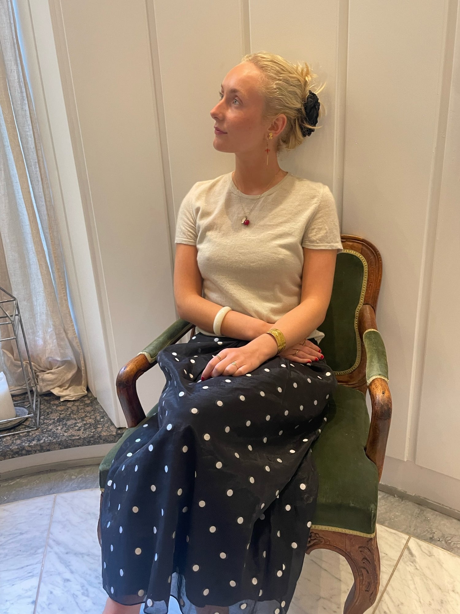 MaxMara Prikket Nederdel