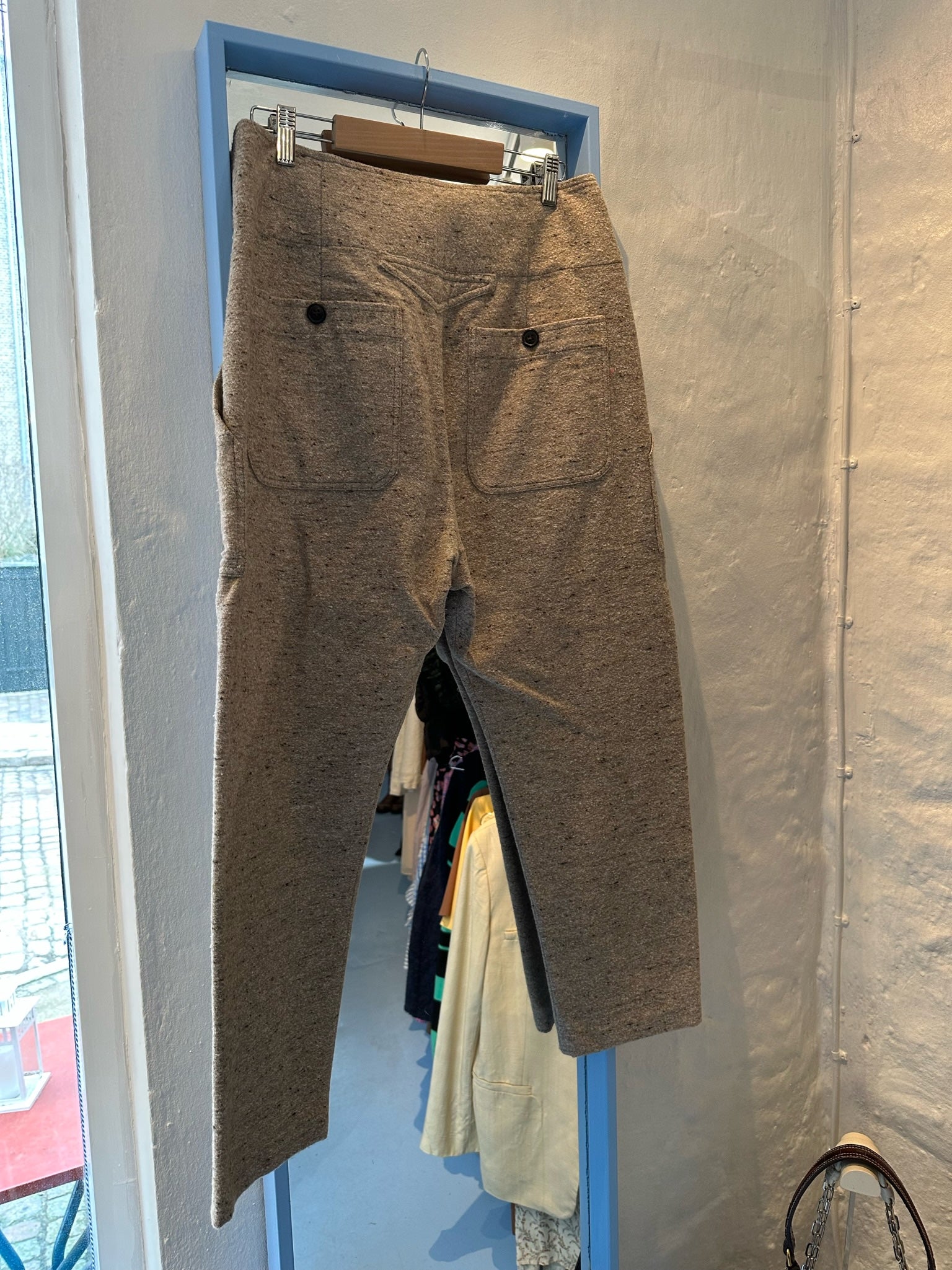 Isabel Marant uld bukser beige bagfra