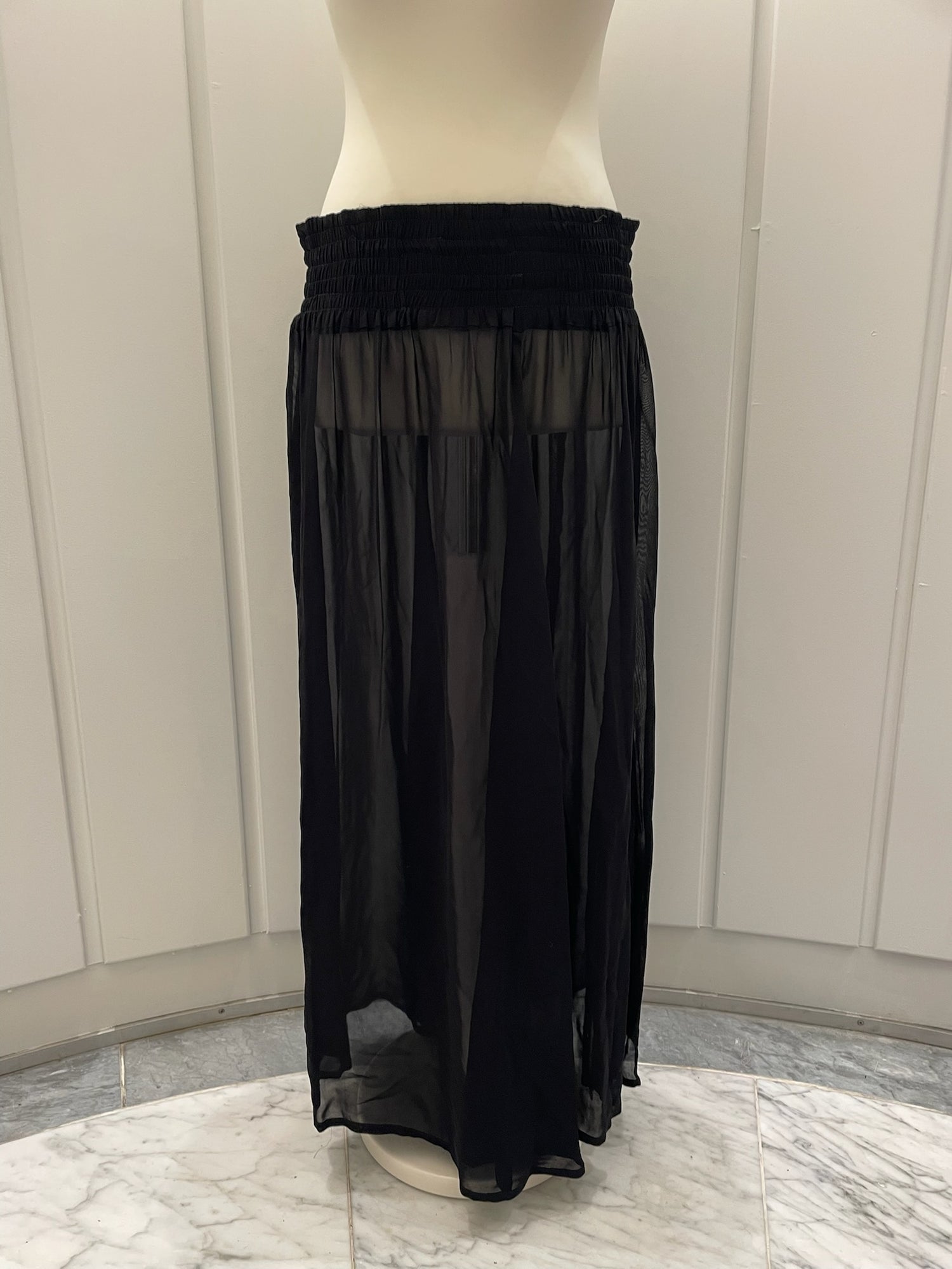 Sort Gennemsigtig Nederdel