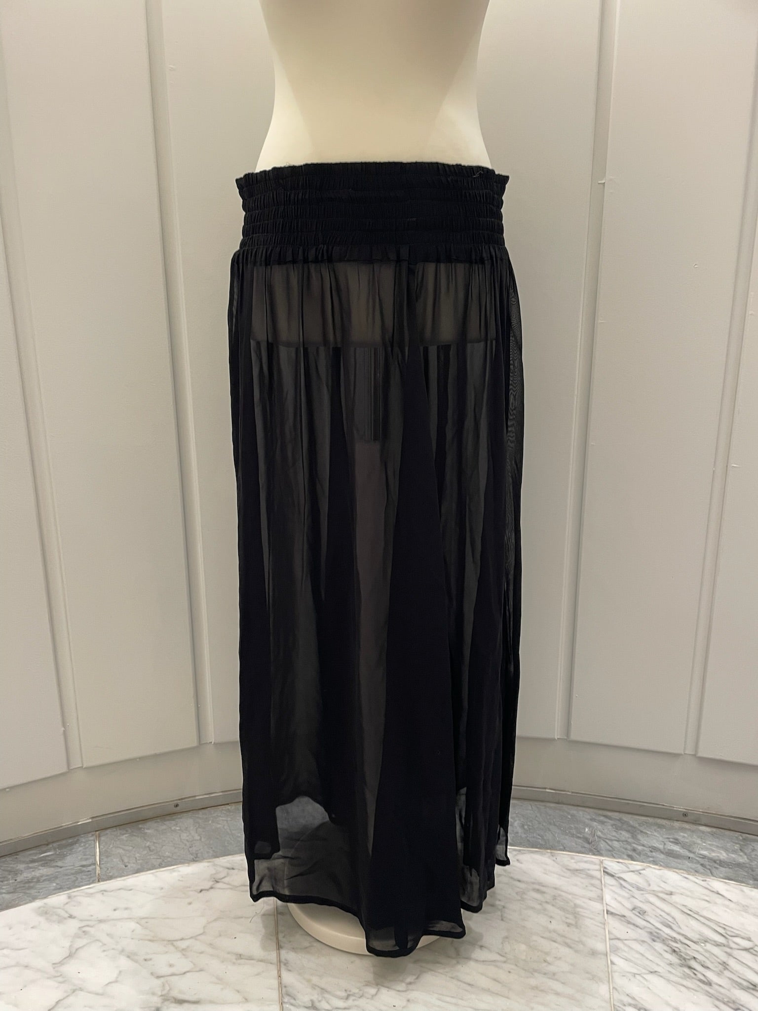 Sort Gennemsigtig Nederdel