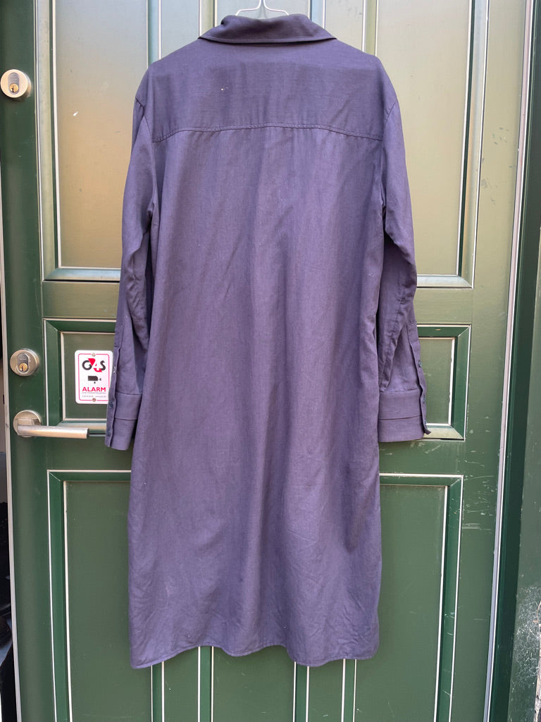 Bagutta skjortekjole i navy bagfra