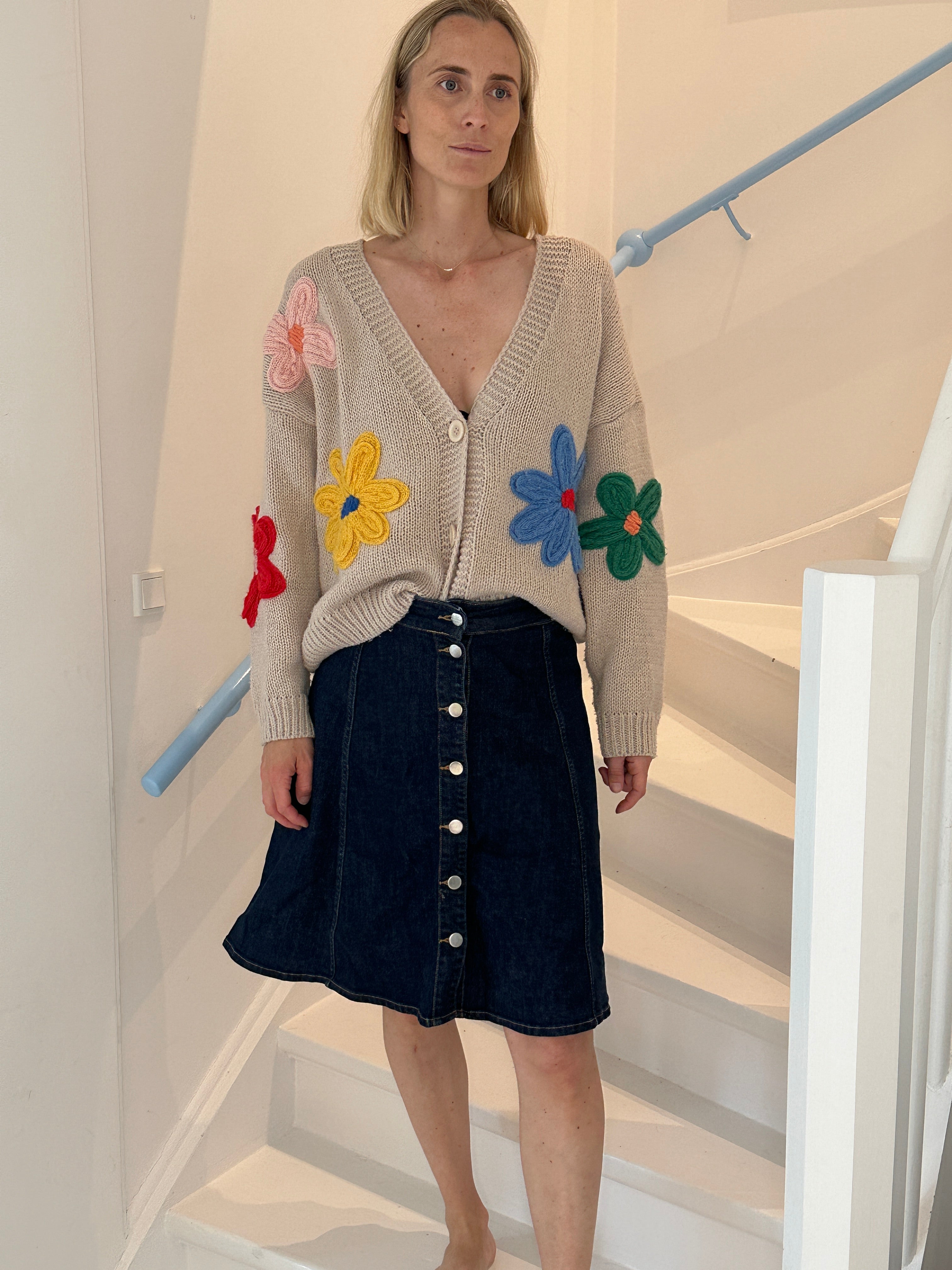 Blomstret Sweater