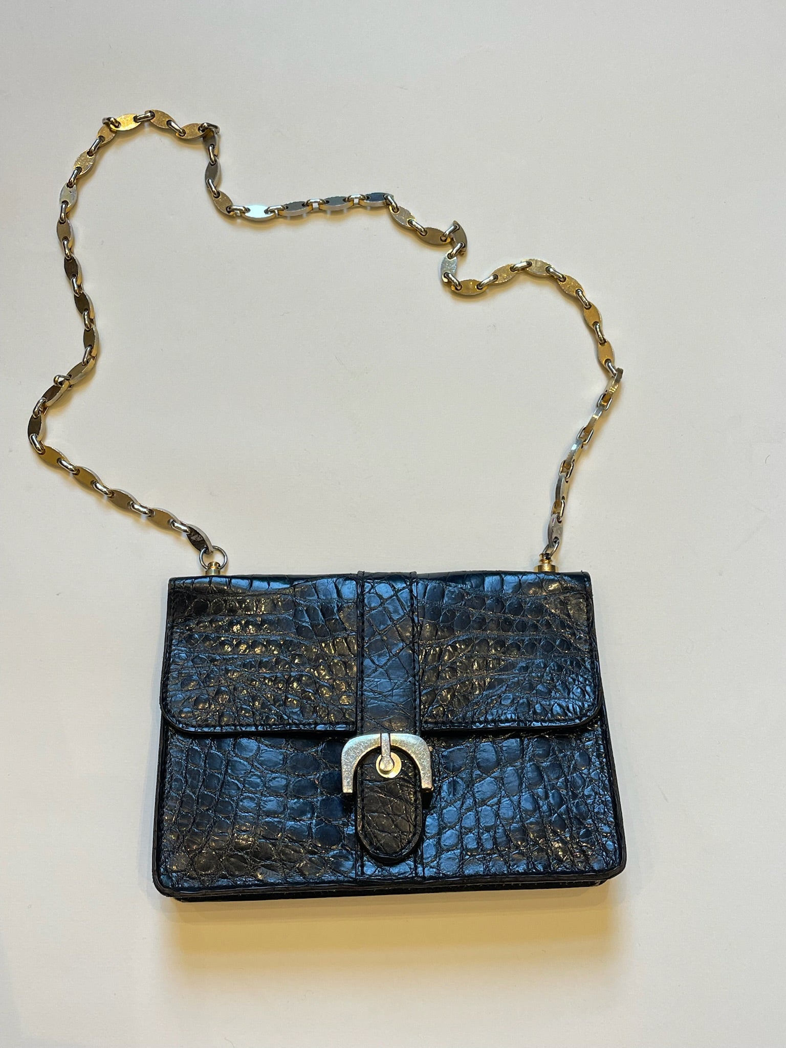 Vintage Krokodille Skulder Taske