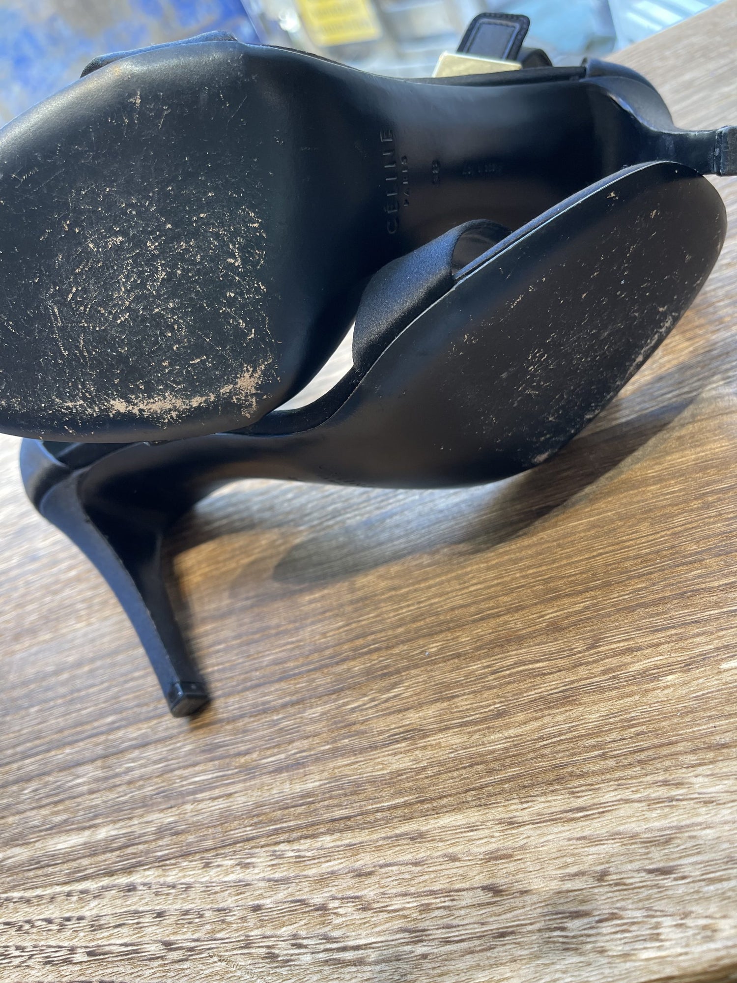 Celine stiletter sort sål