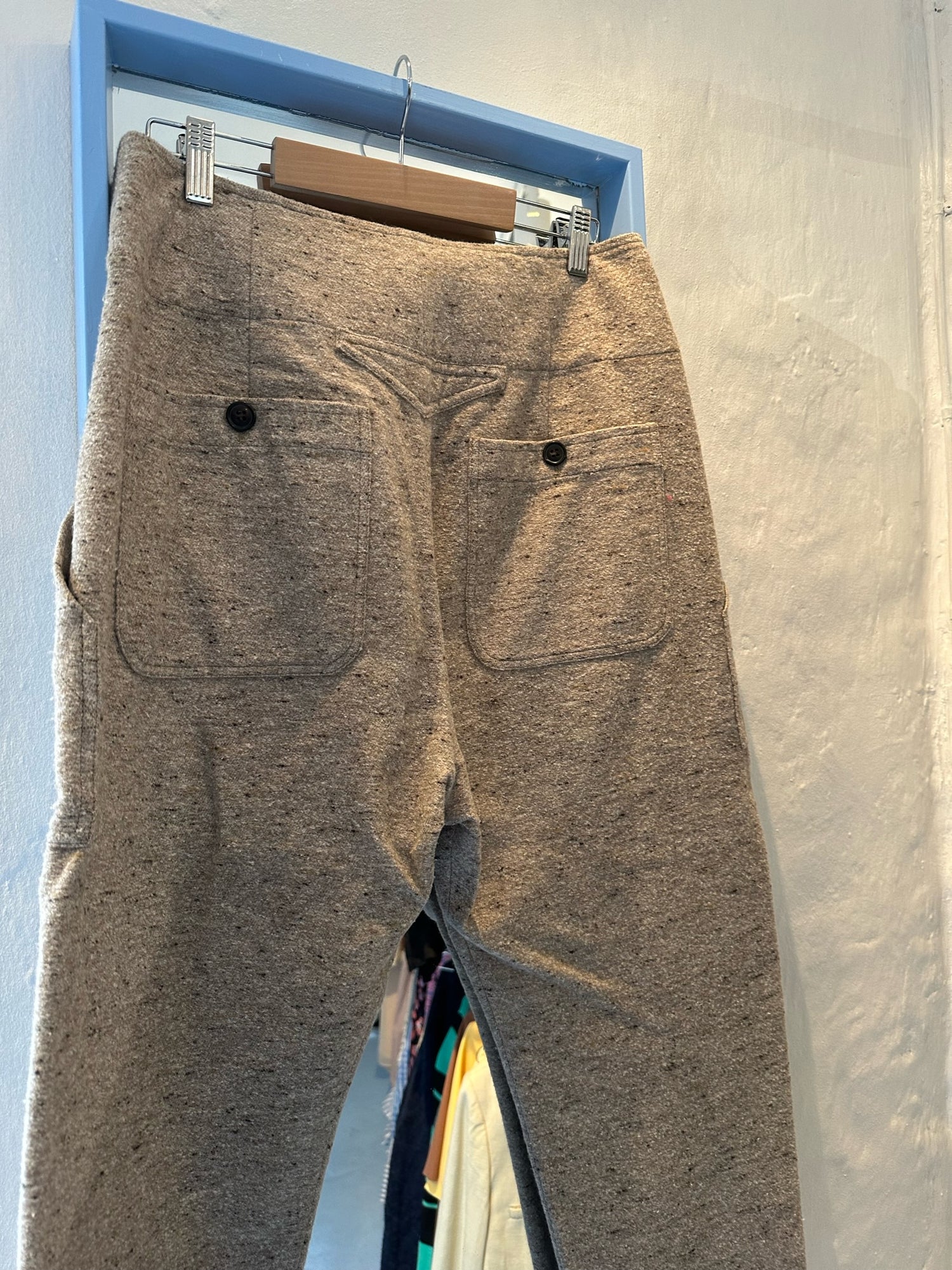 Isabel Marant uld bukser beige tæt på bagfra