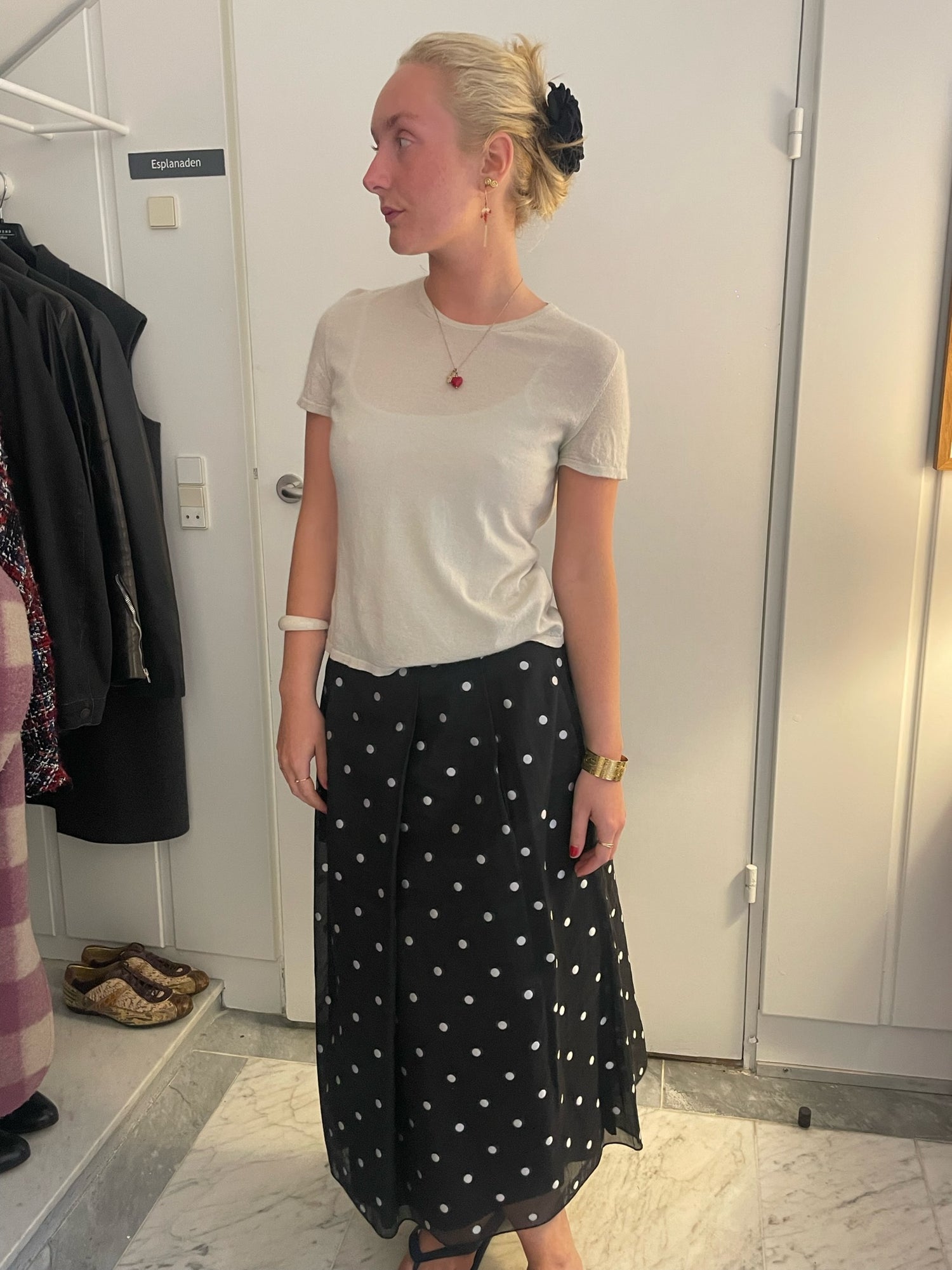 MaxMara Prikket Nederdel