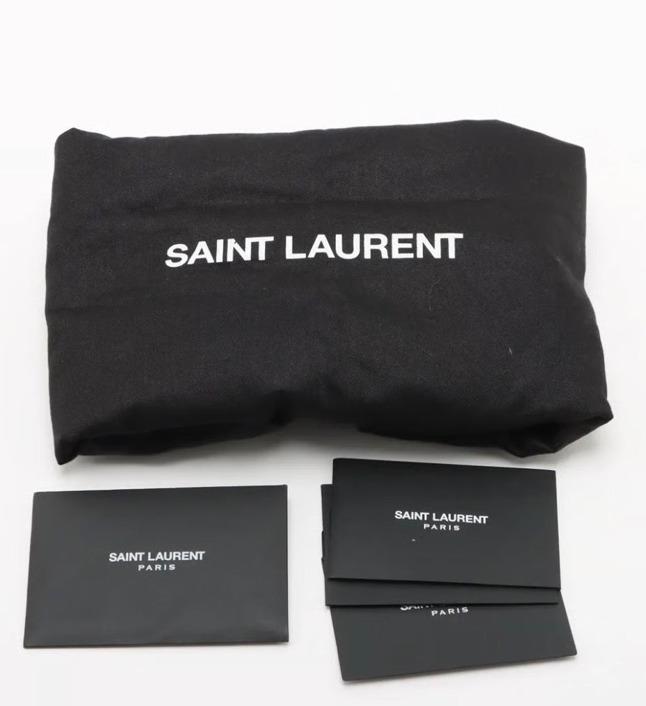 Saint Laurent Paris Cassandra Suede & Leather 2 Way Handbag