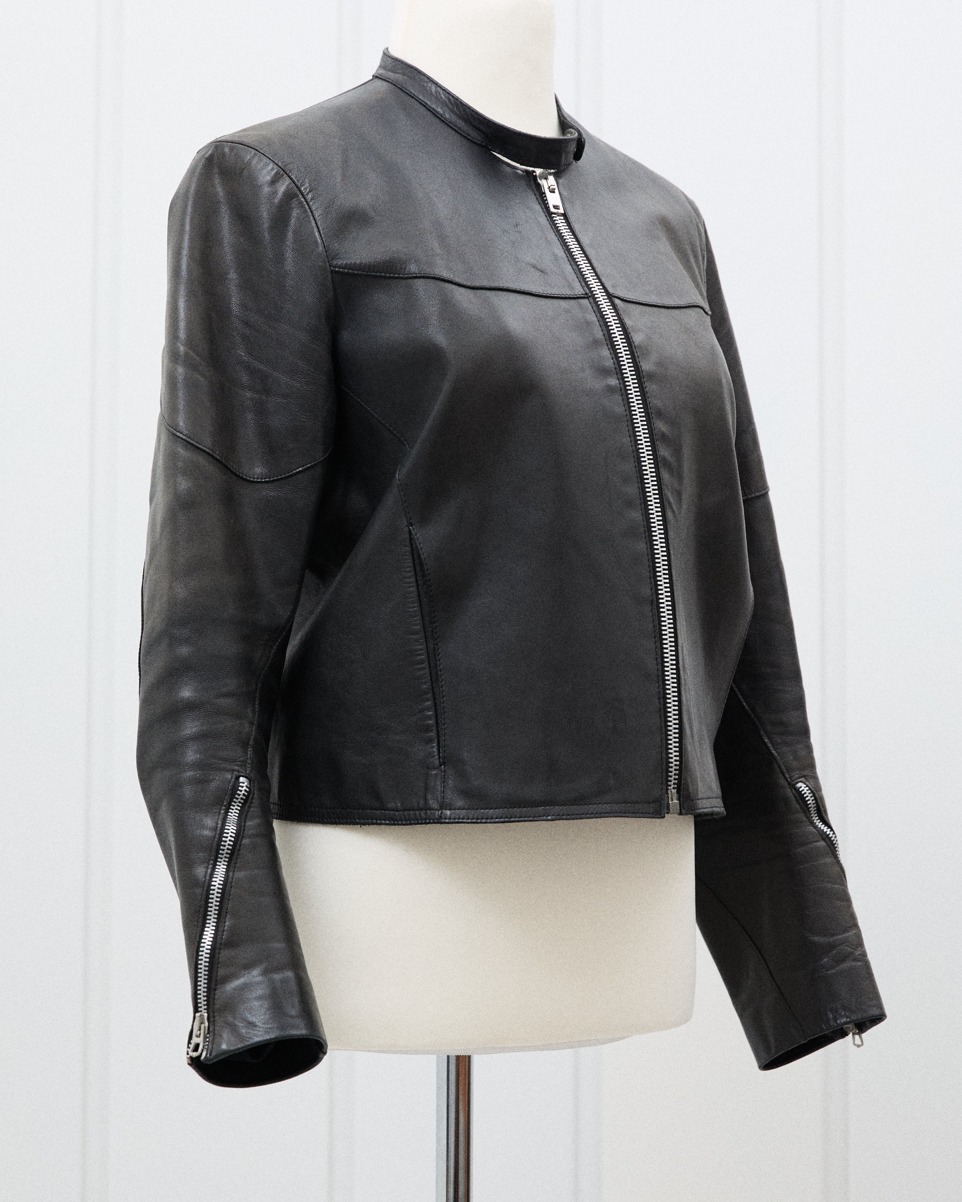 Acne Læder Jakke Zipper