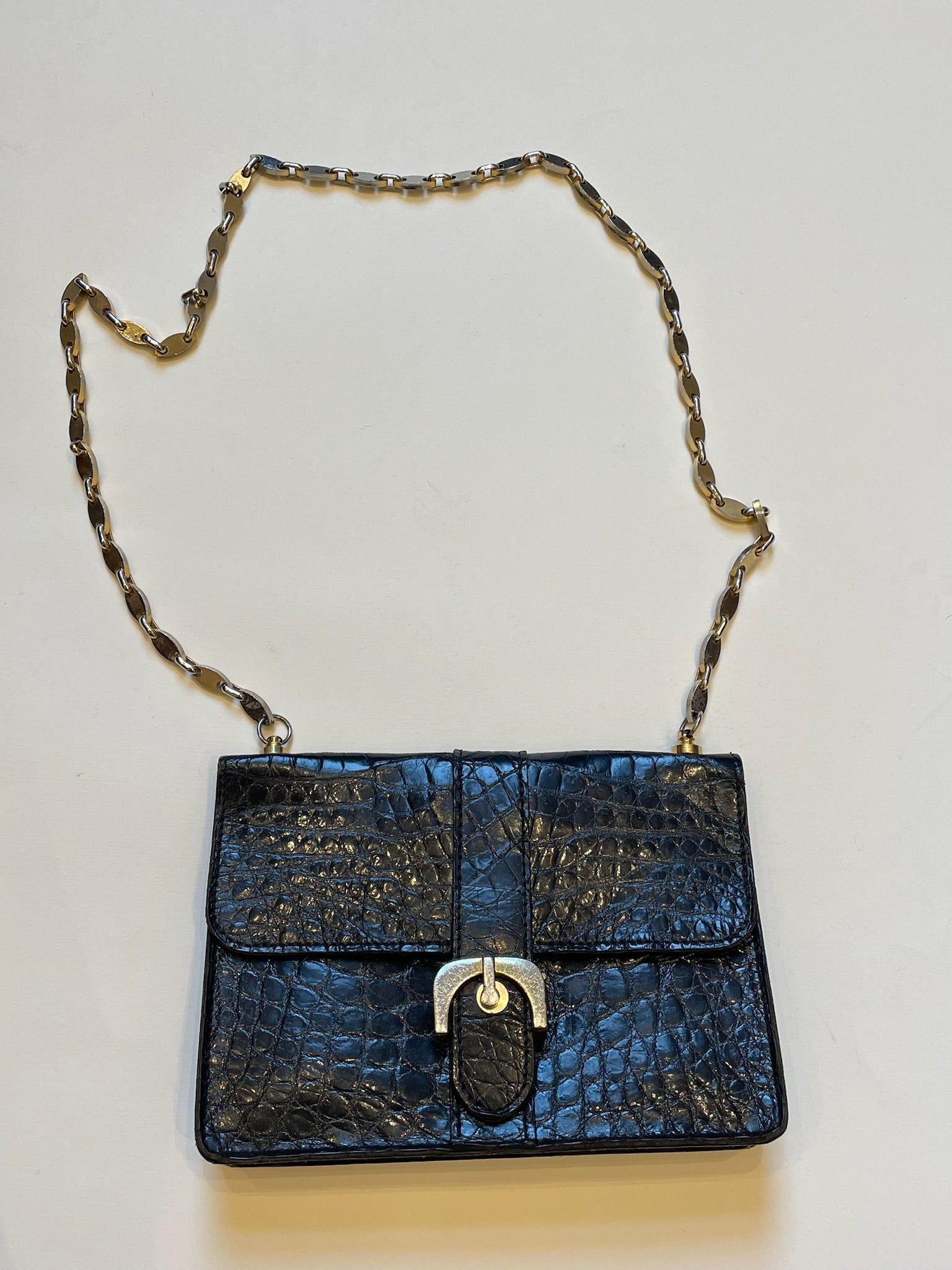 Vintage Krokodille Skulder Taske