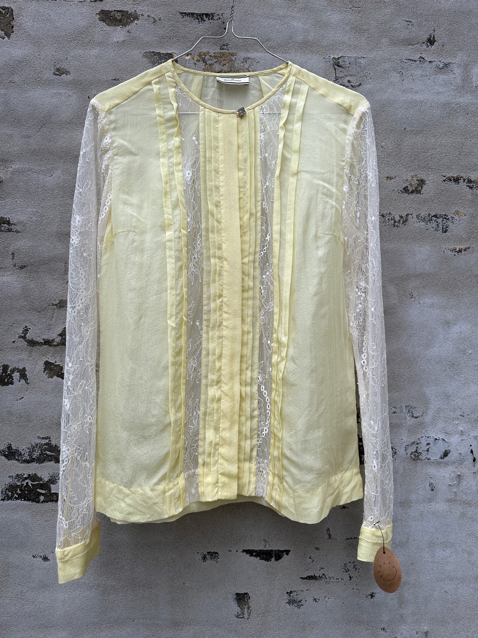 Malene birger gul med blonder