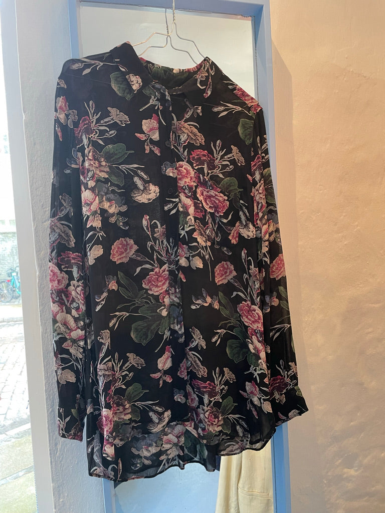 Ganni Skjorte blomstret forfra