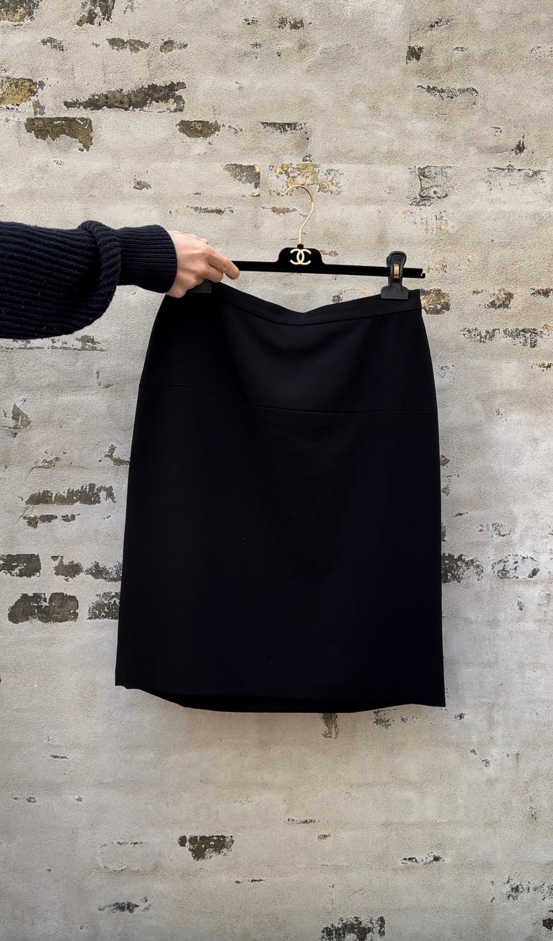 Chanel pencil nederdel sort væg