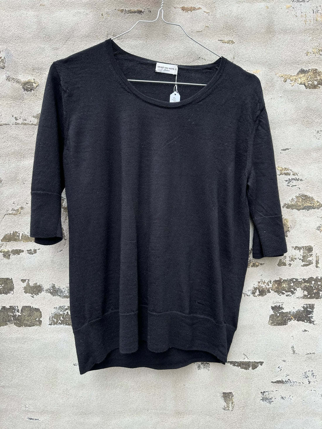 Dries van Noten Bluse sort væg