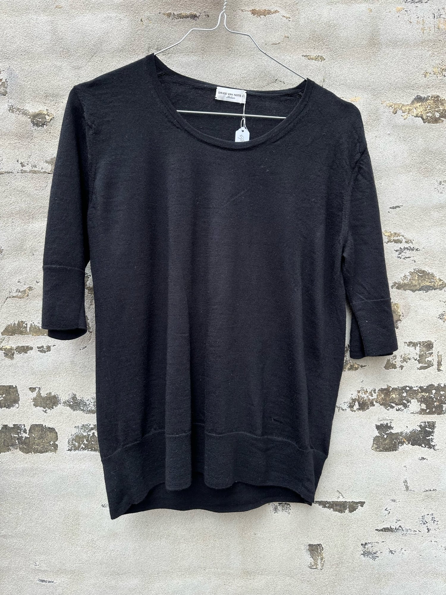 Dries van Noten Bluse sort væg