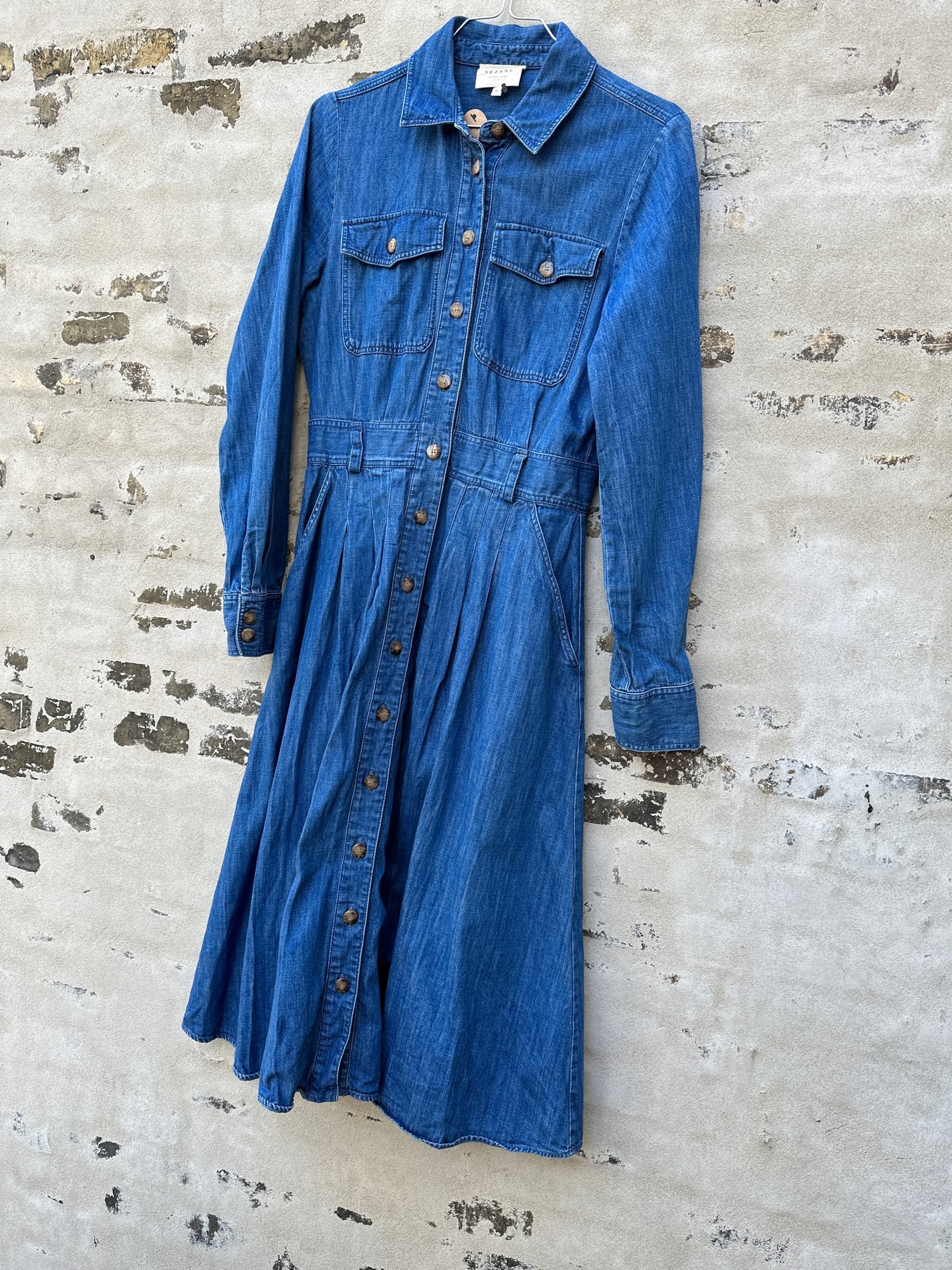 Sezane Denim Kjole
