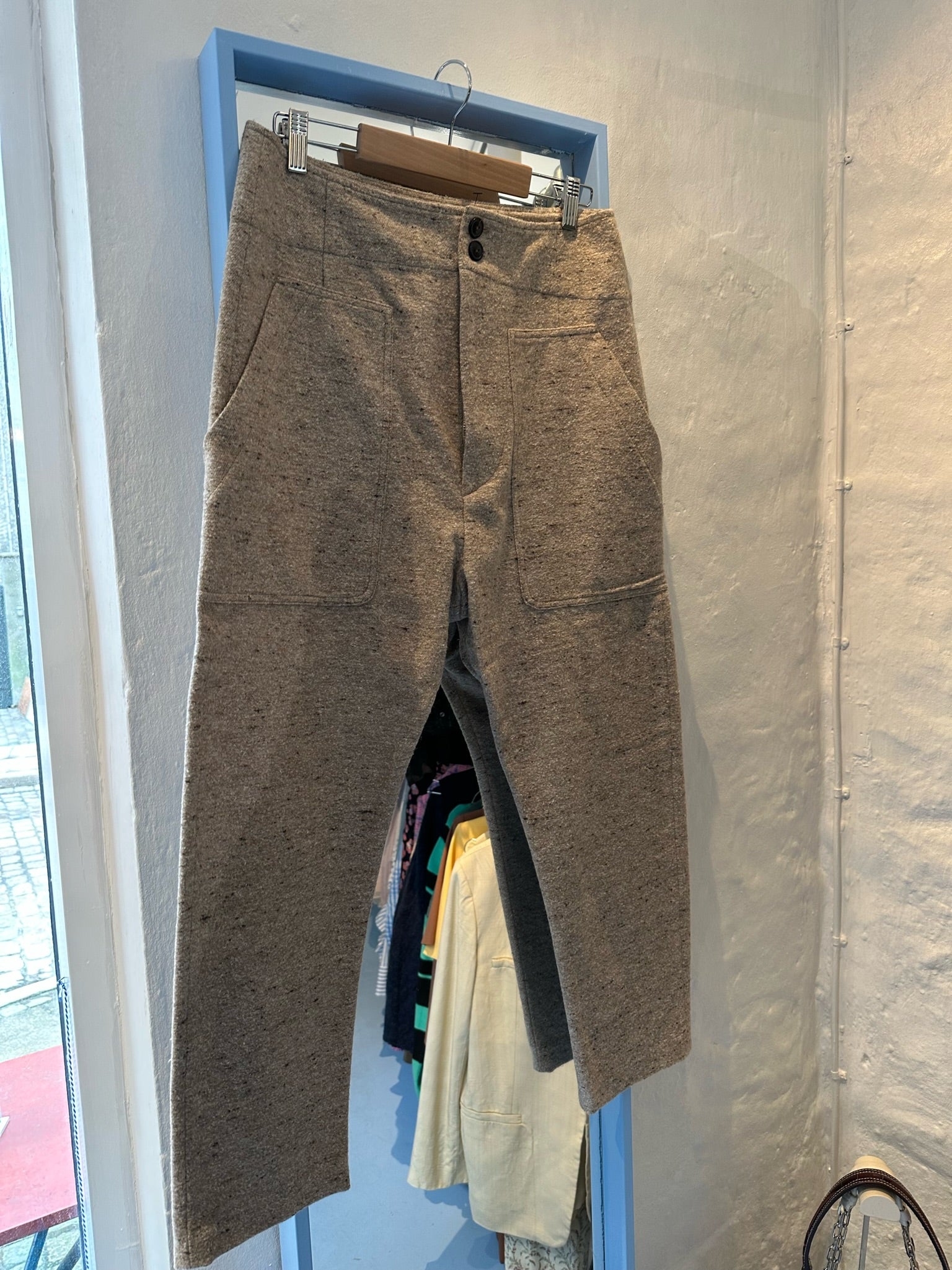 Isabel Marant uld bukser beige forfra