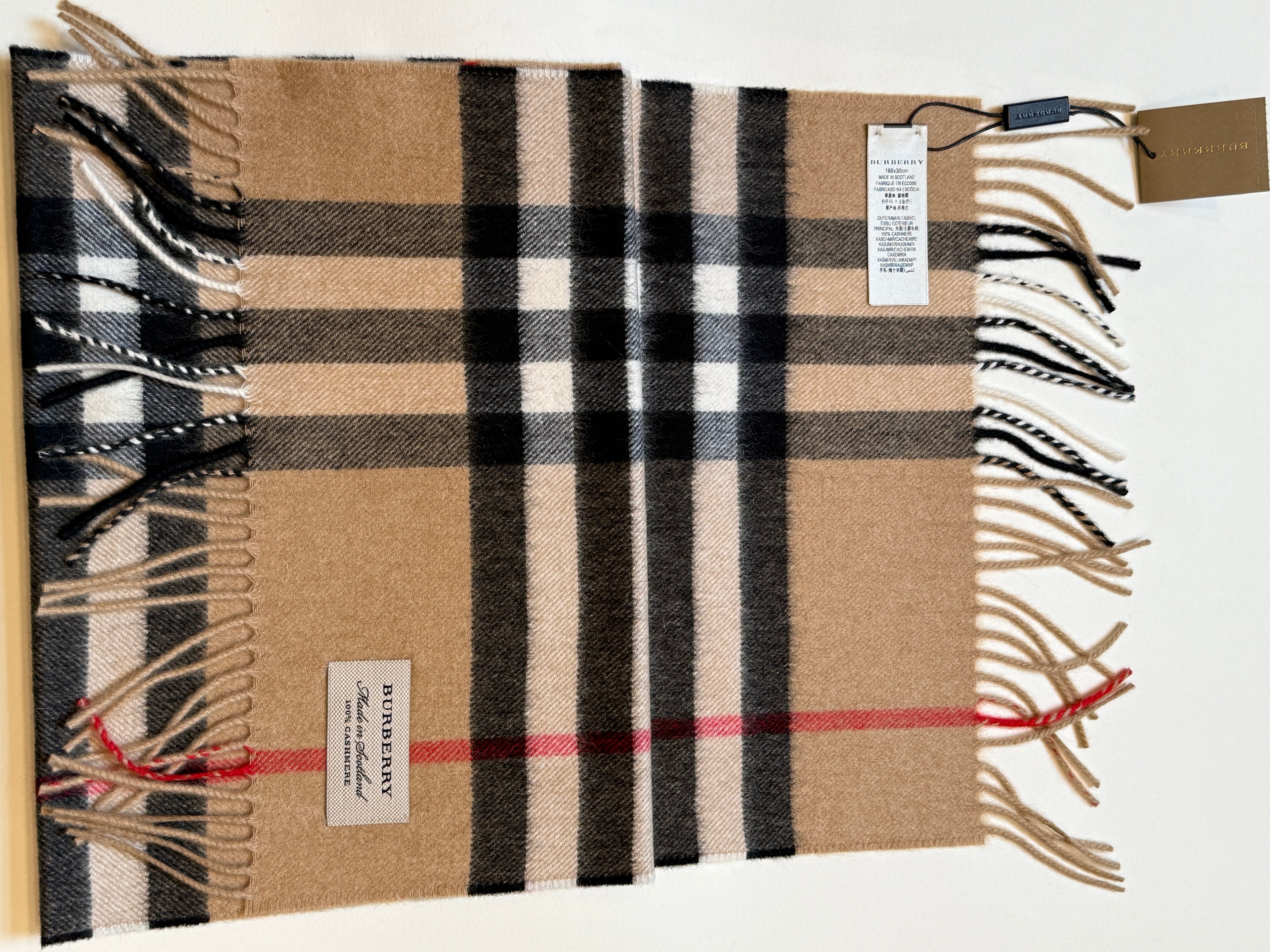 Burberry Cashmere Check Scarf