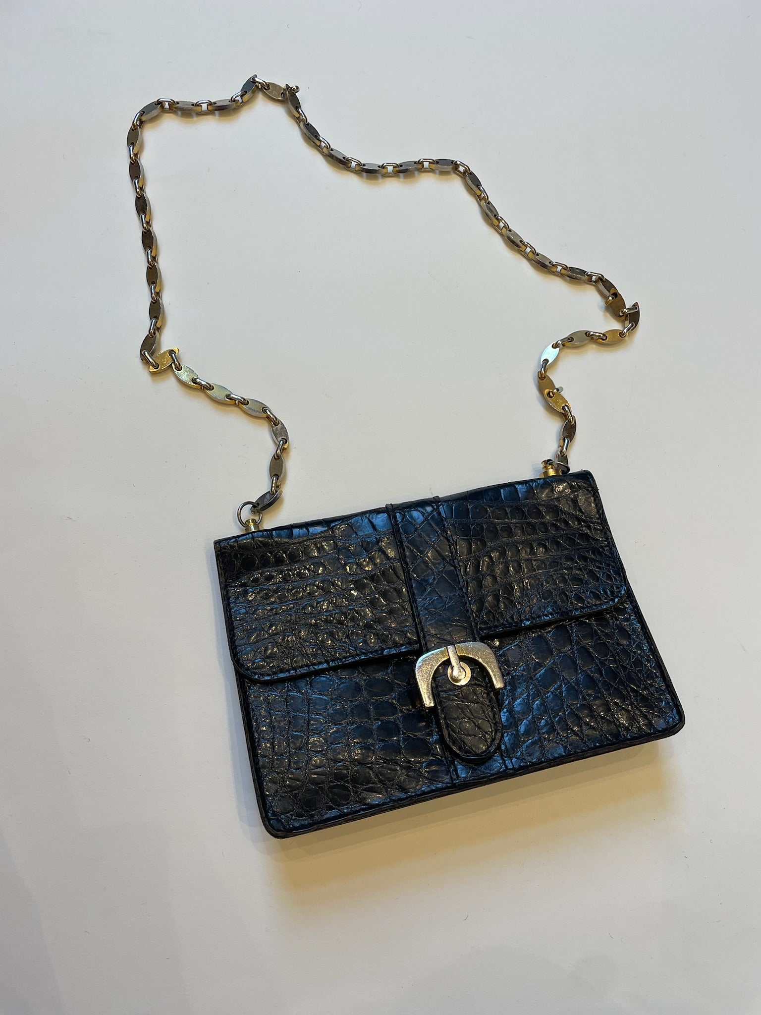 Vintage Krokodille Skulder Taske
