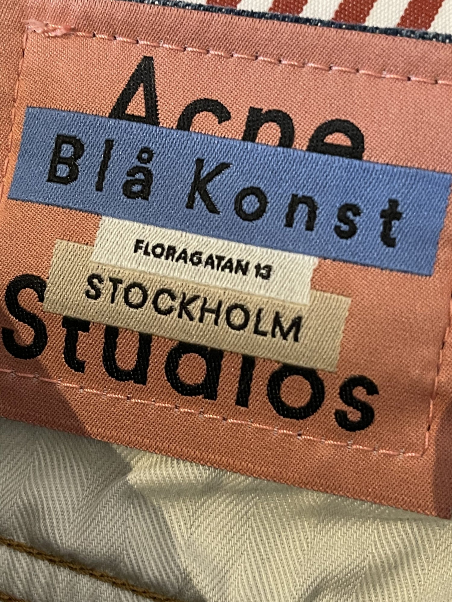 Acne studios blå konst logo/handtag