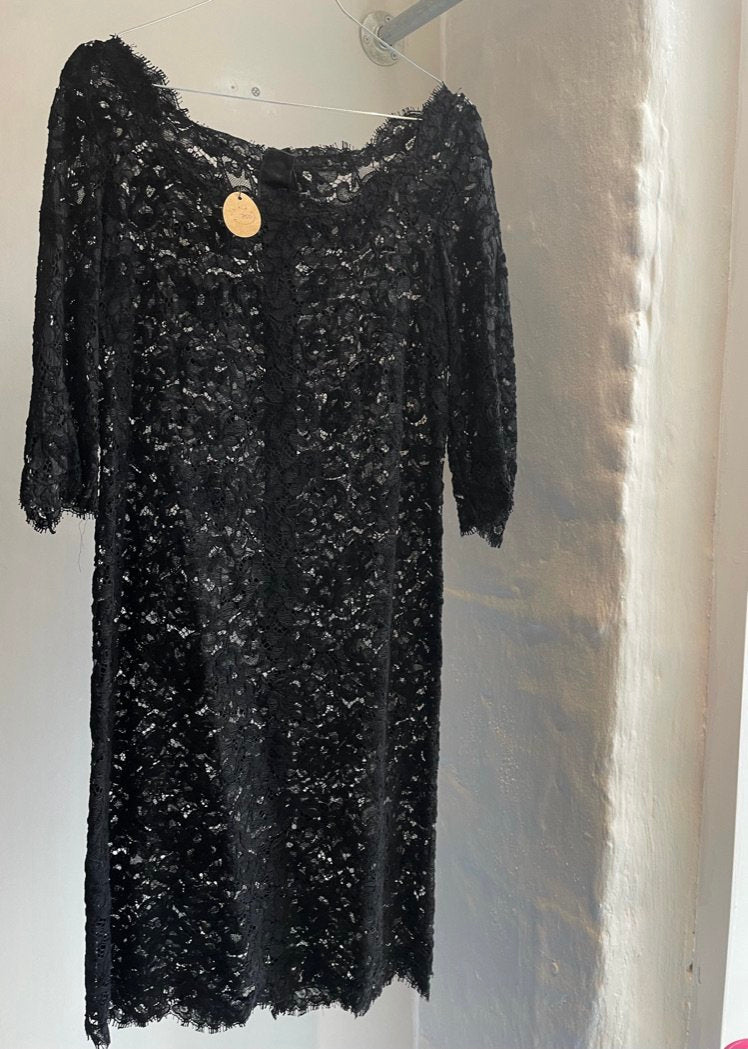 brand unknown kjole sort blonde bagfra