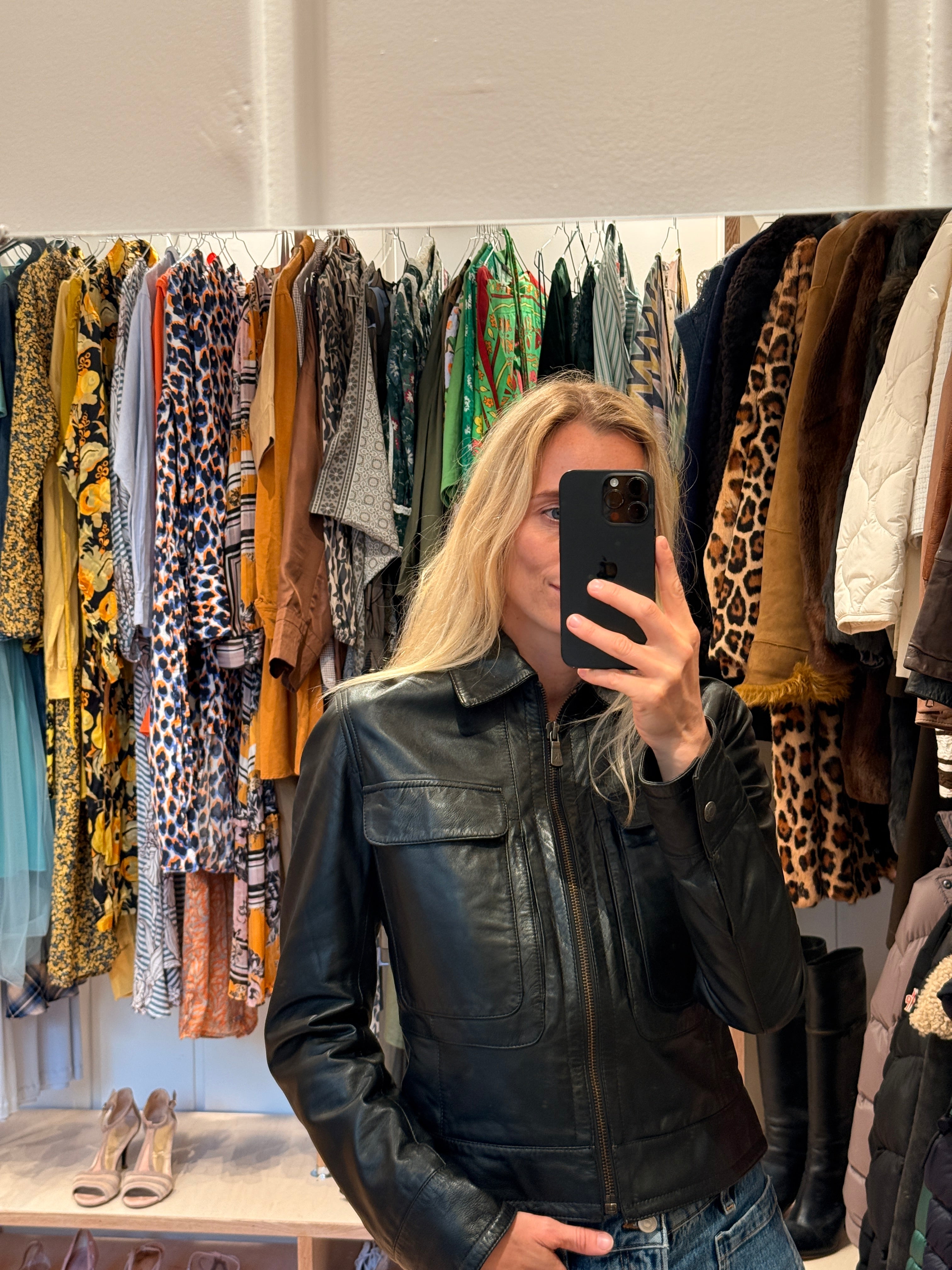 Calvin Klein Læder Jakke