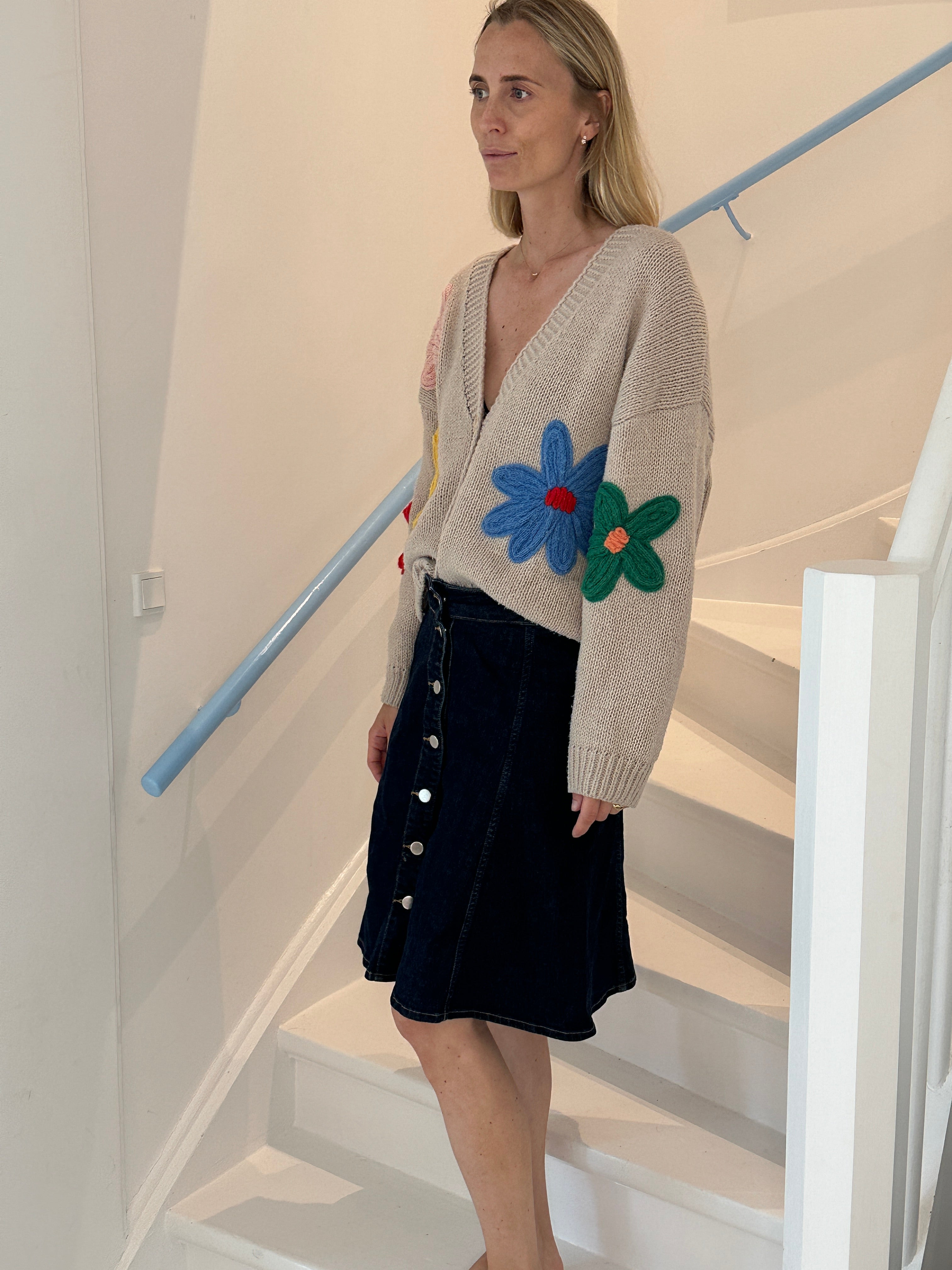 Blomstret Sweater