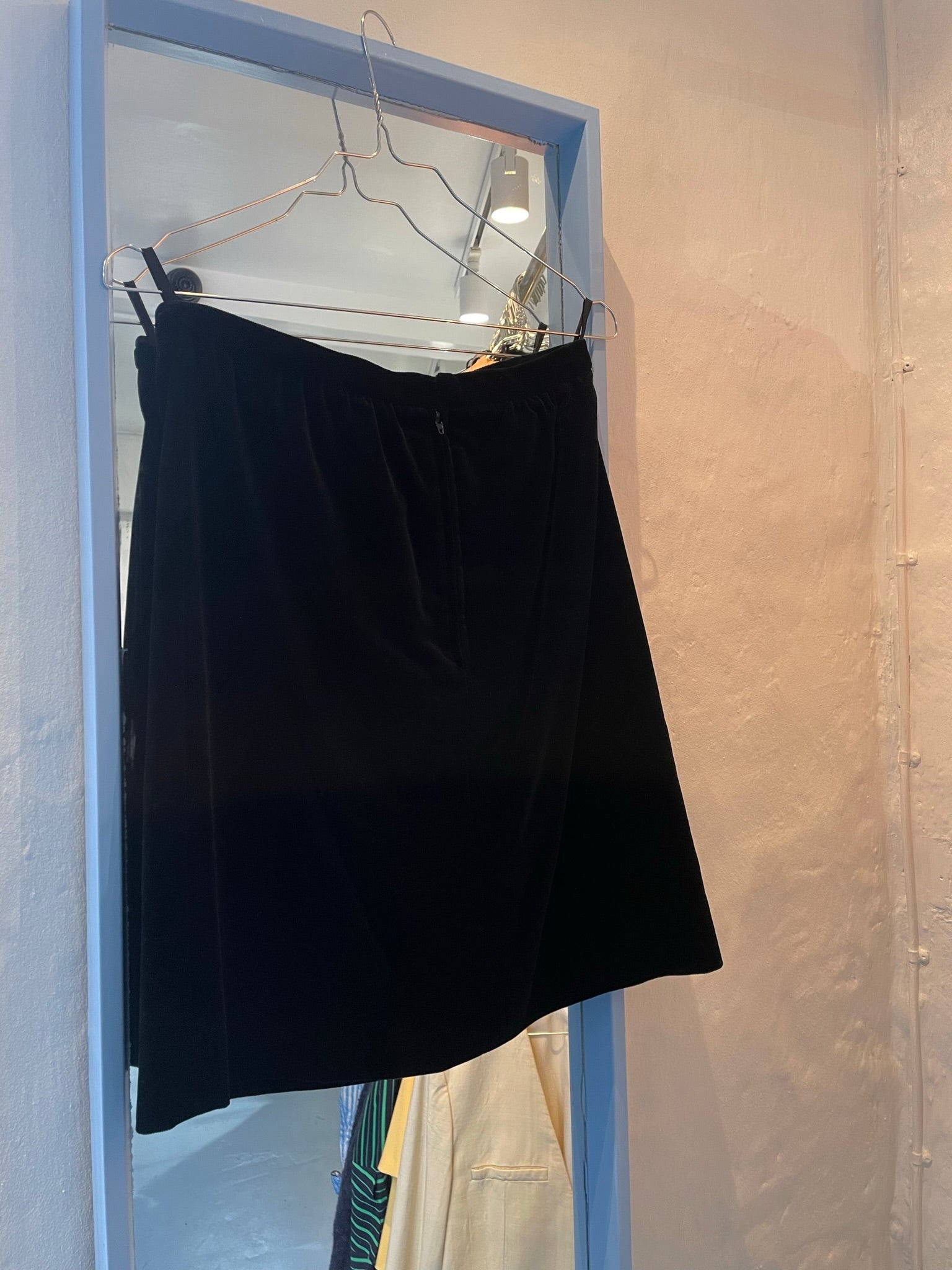 Celine nederdel sort velour bagfra