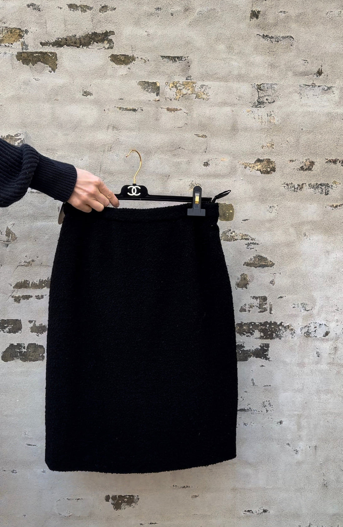 Chanel nederdel sort væg