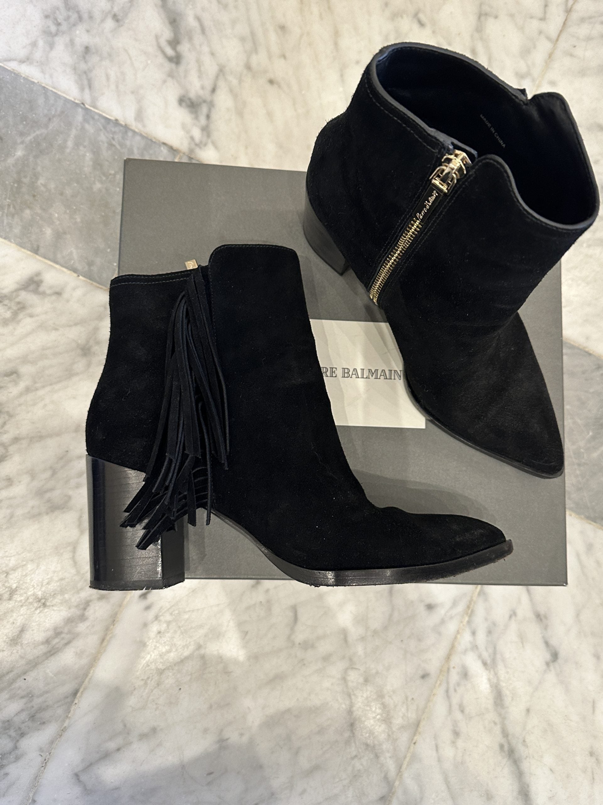 Pierre Balmain Black Boots