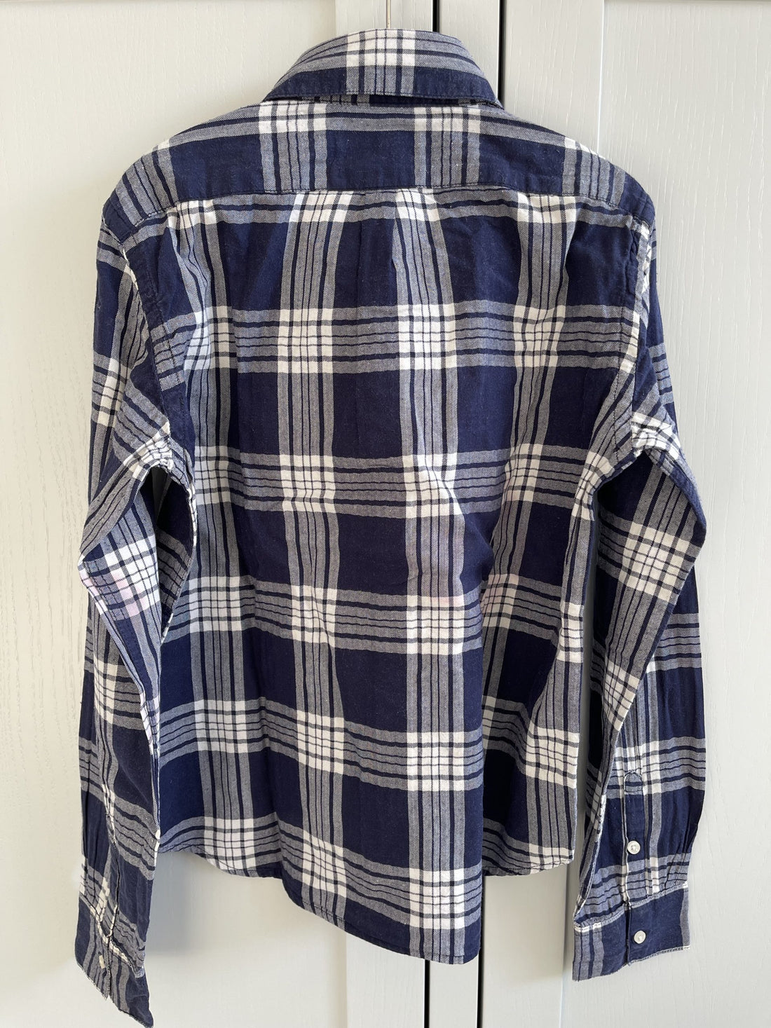 Acne Miniature skjorte børn blå og hvid ternet bagfra