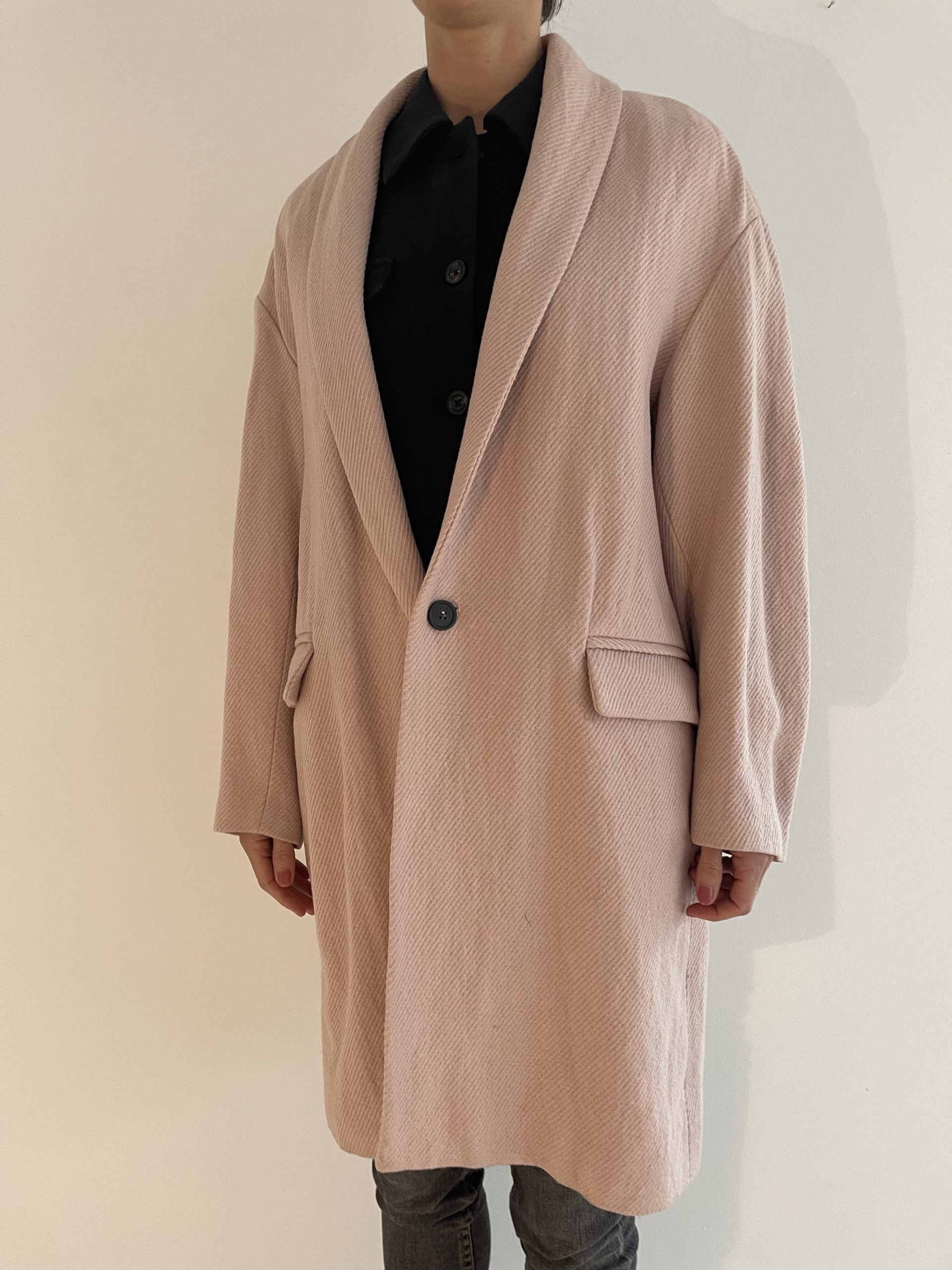 Isabel Marant Frakke beige på model forfra
