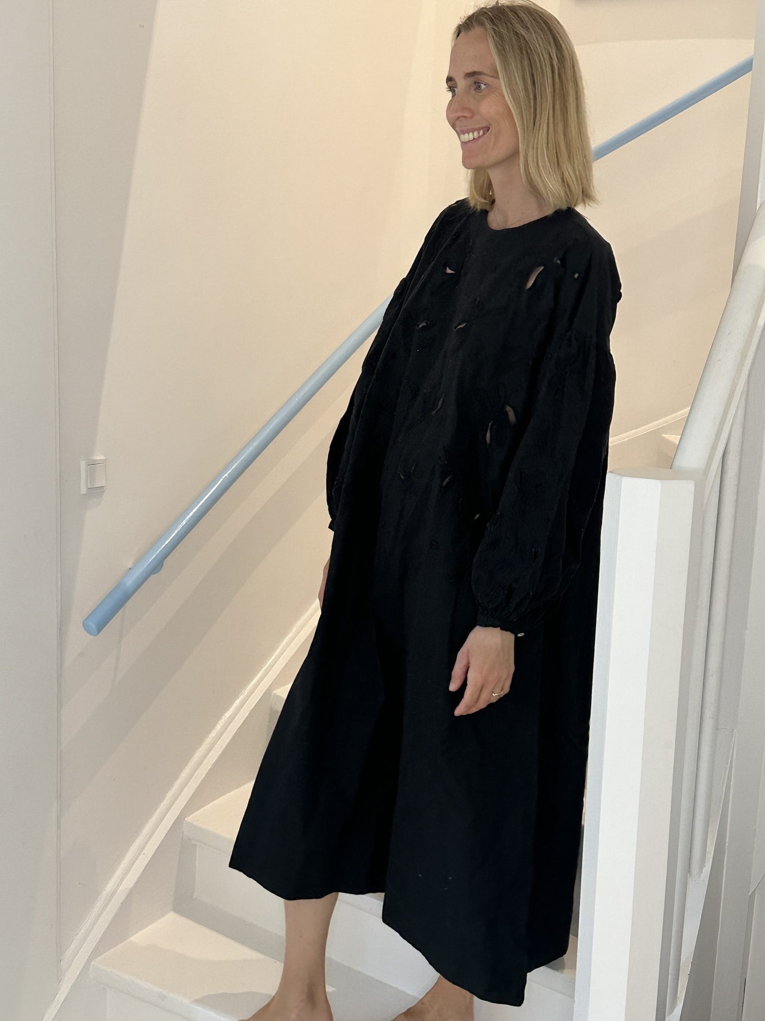 Skall Studio Sort Anglaise Kjole