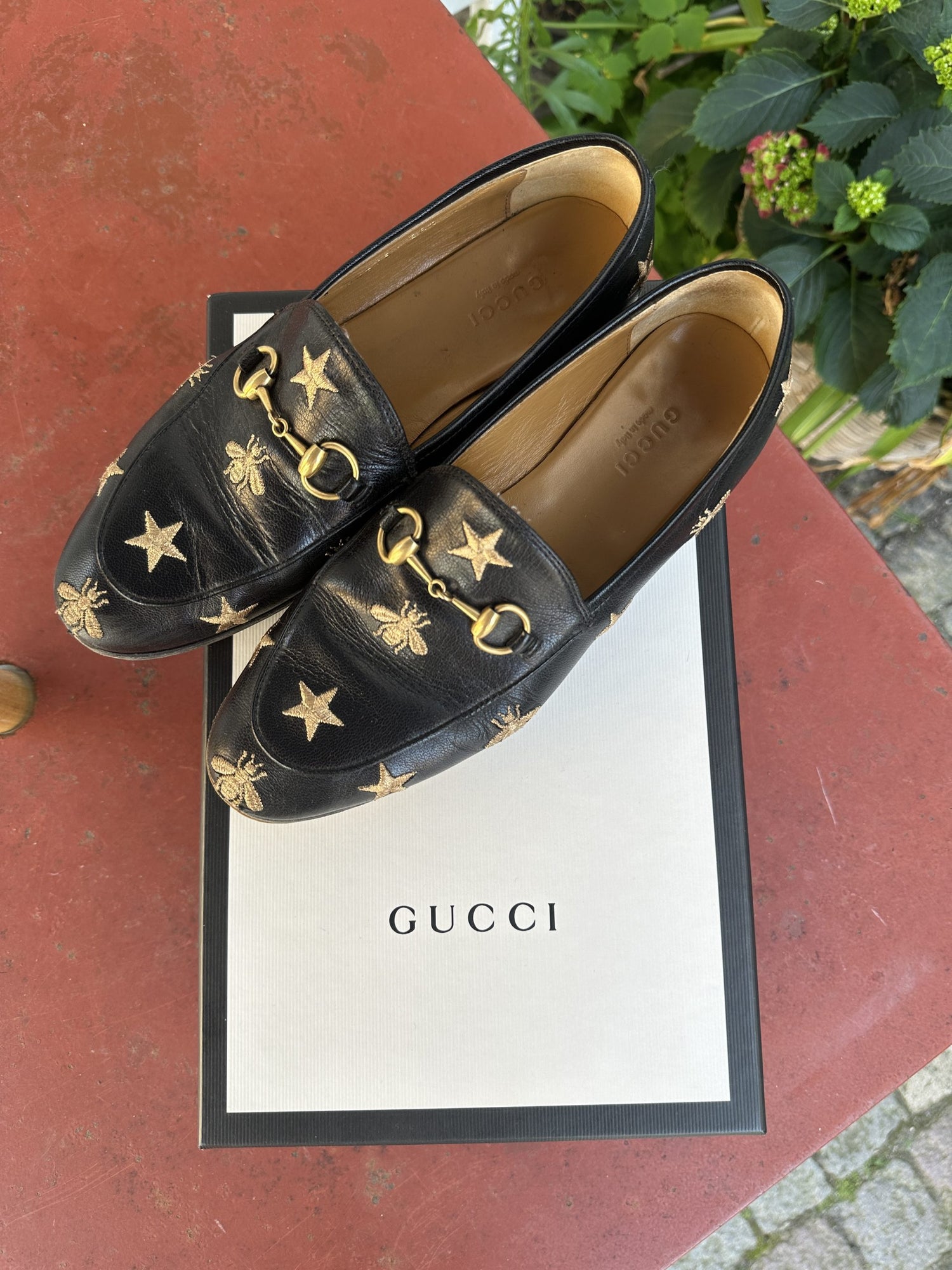 Gucci Jordaan Embroidered Loafers