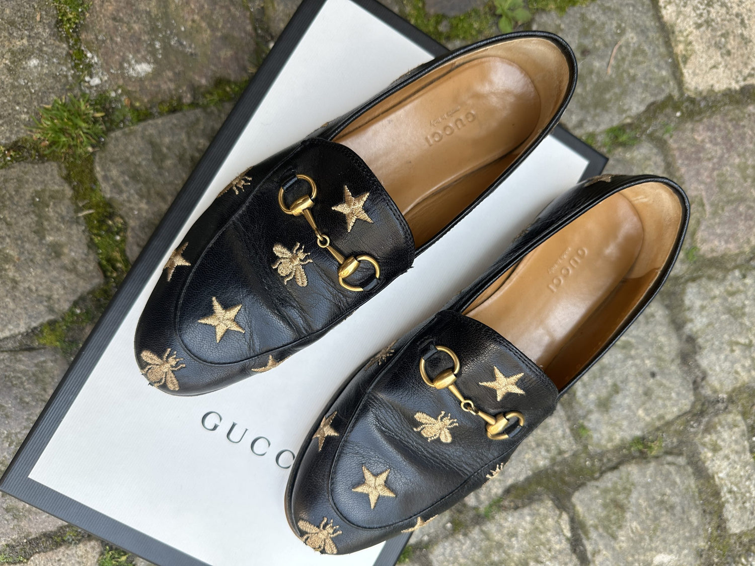 Gucci Jordaan Embroidered Loafers