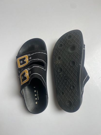 Marni Embroidered Slip-On Slides Sandaler