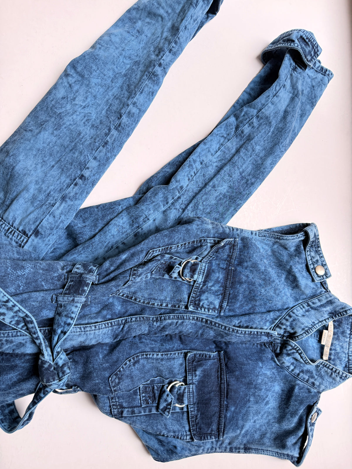 Stella McCartney Acid Wash Denim Jumpsuit / Buksedragt