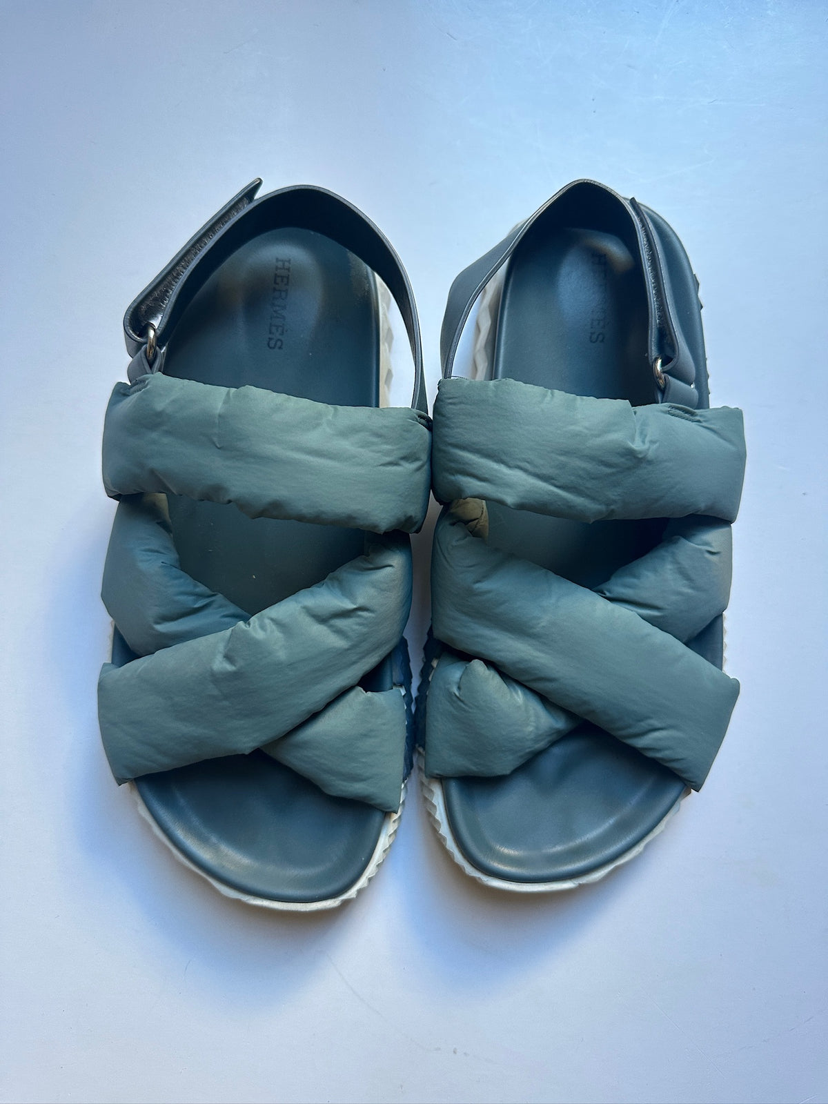 Hermes Electric Padded Blue Sandaler