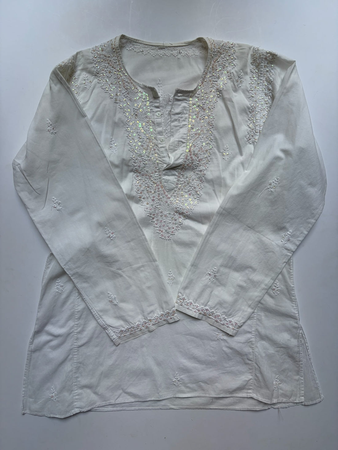 Broderet Perle Skjorte