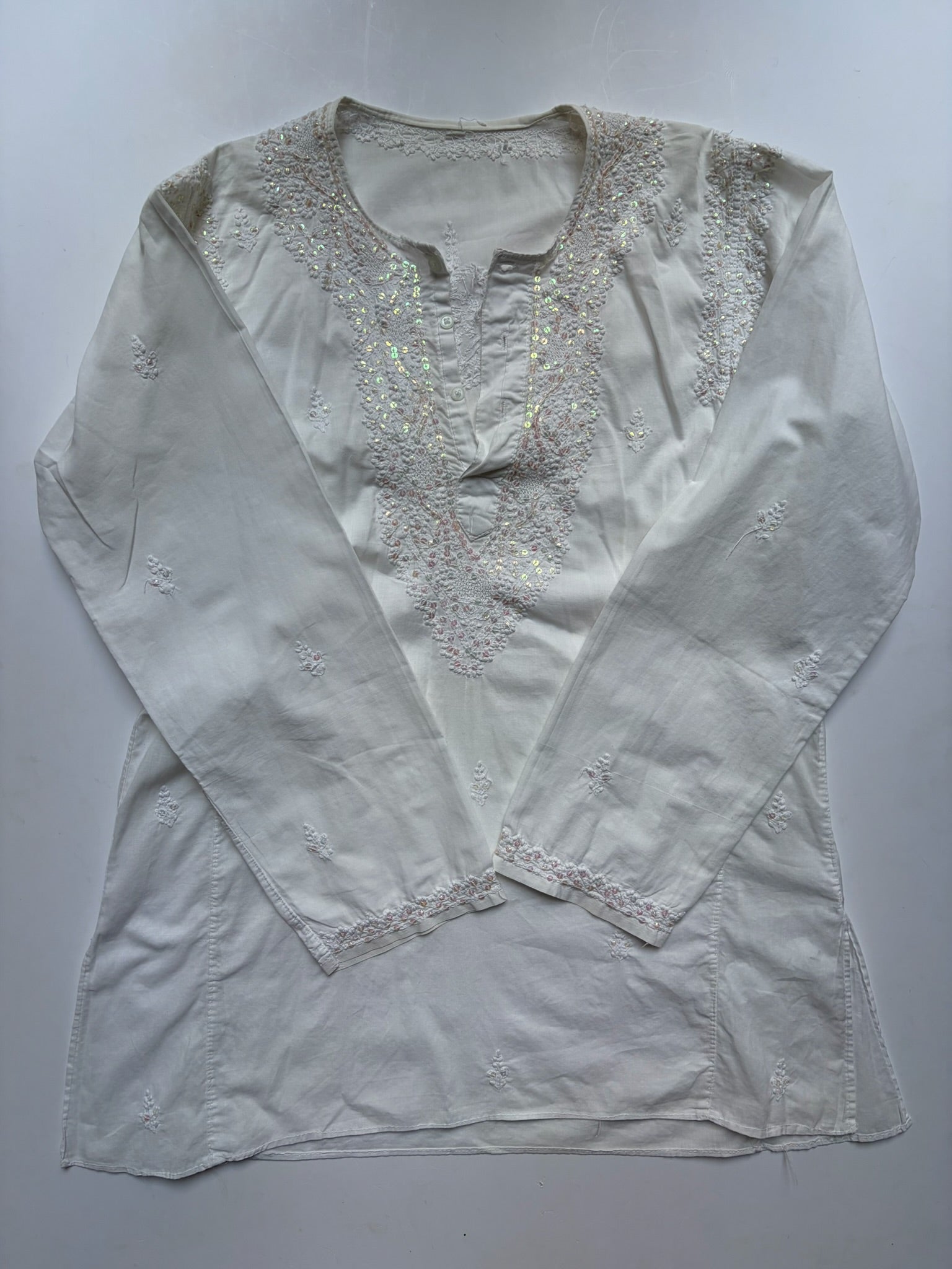 Broderet Perle Skjorte