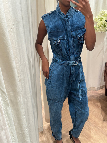 Stella McCartney Acid Wash Denim Jumpsuit / Buksedragt