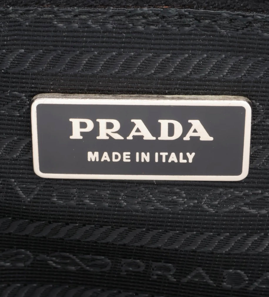Prada Tessuto Nylon x Leather Shoulder Bag / Taske