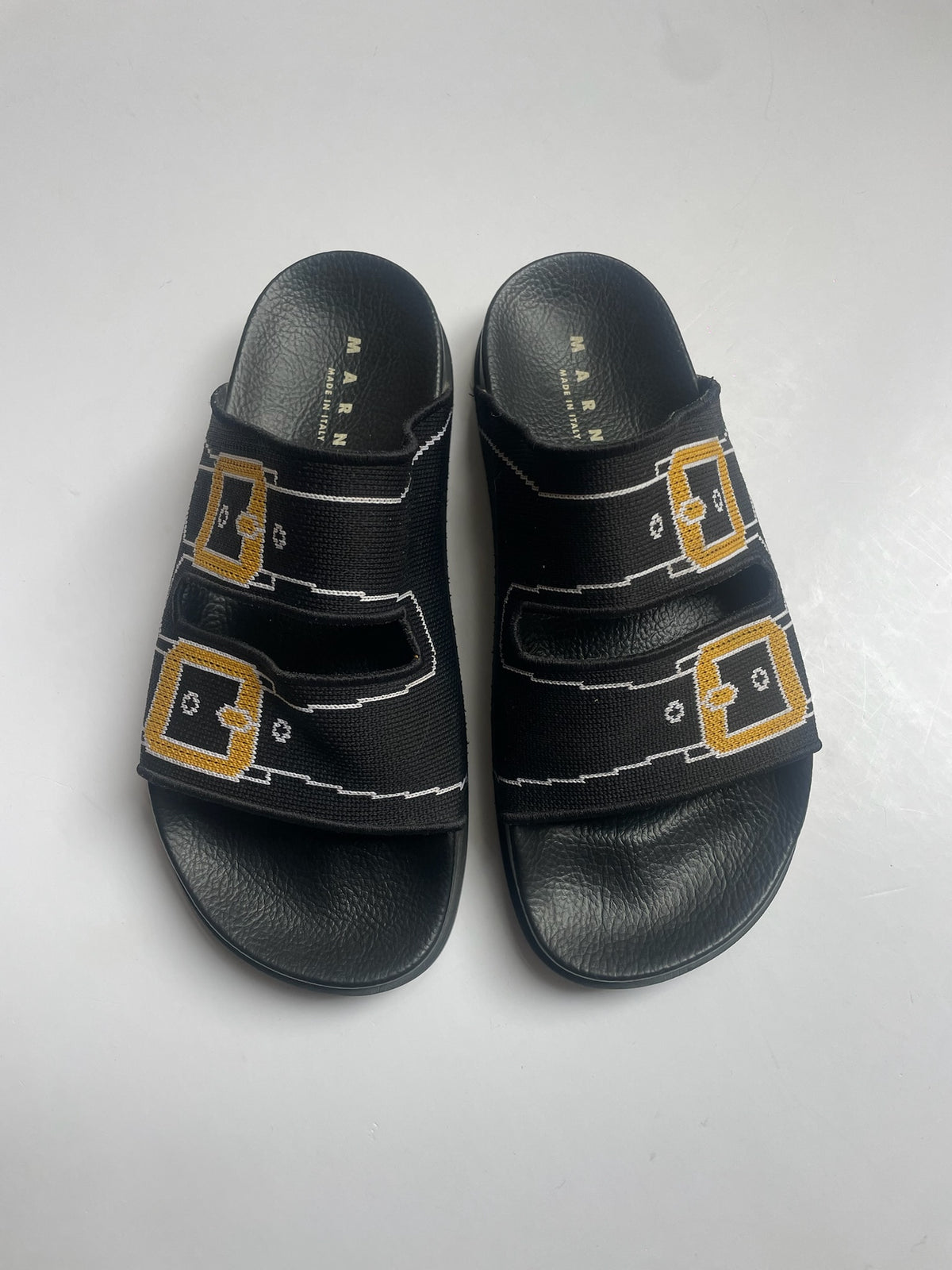 Marni Embroidered Slip-On Slides Sandaler