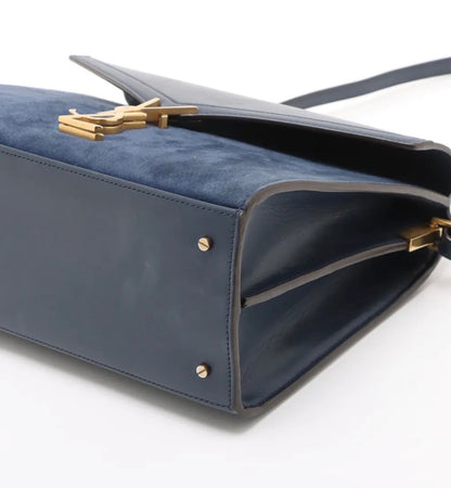 Saint Laurent Paris Cassandra Suede &amp; Leather 2 Way Handbag