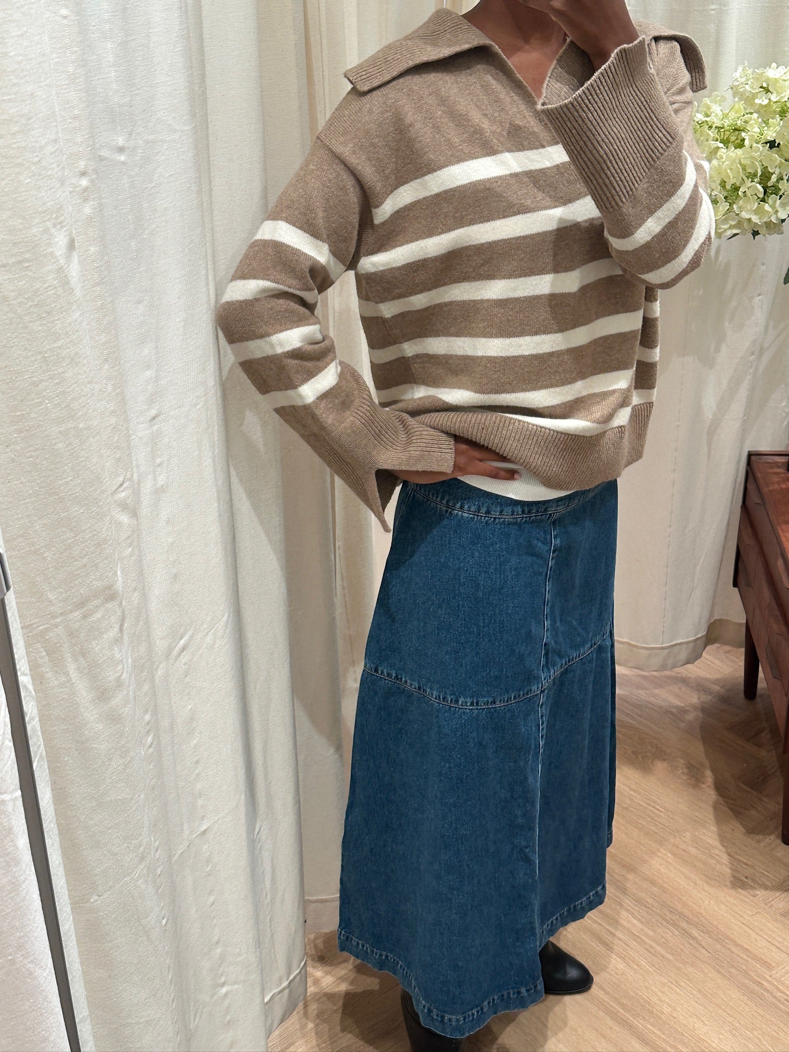 Mads Nørgaard Lang Denim Nederdel
