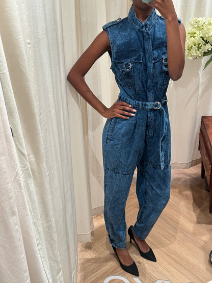 Stella McCartney Acid Wash Denim Jumpsuit / Buksedragt