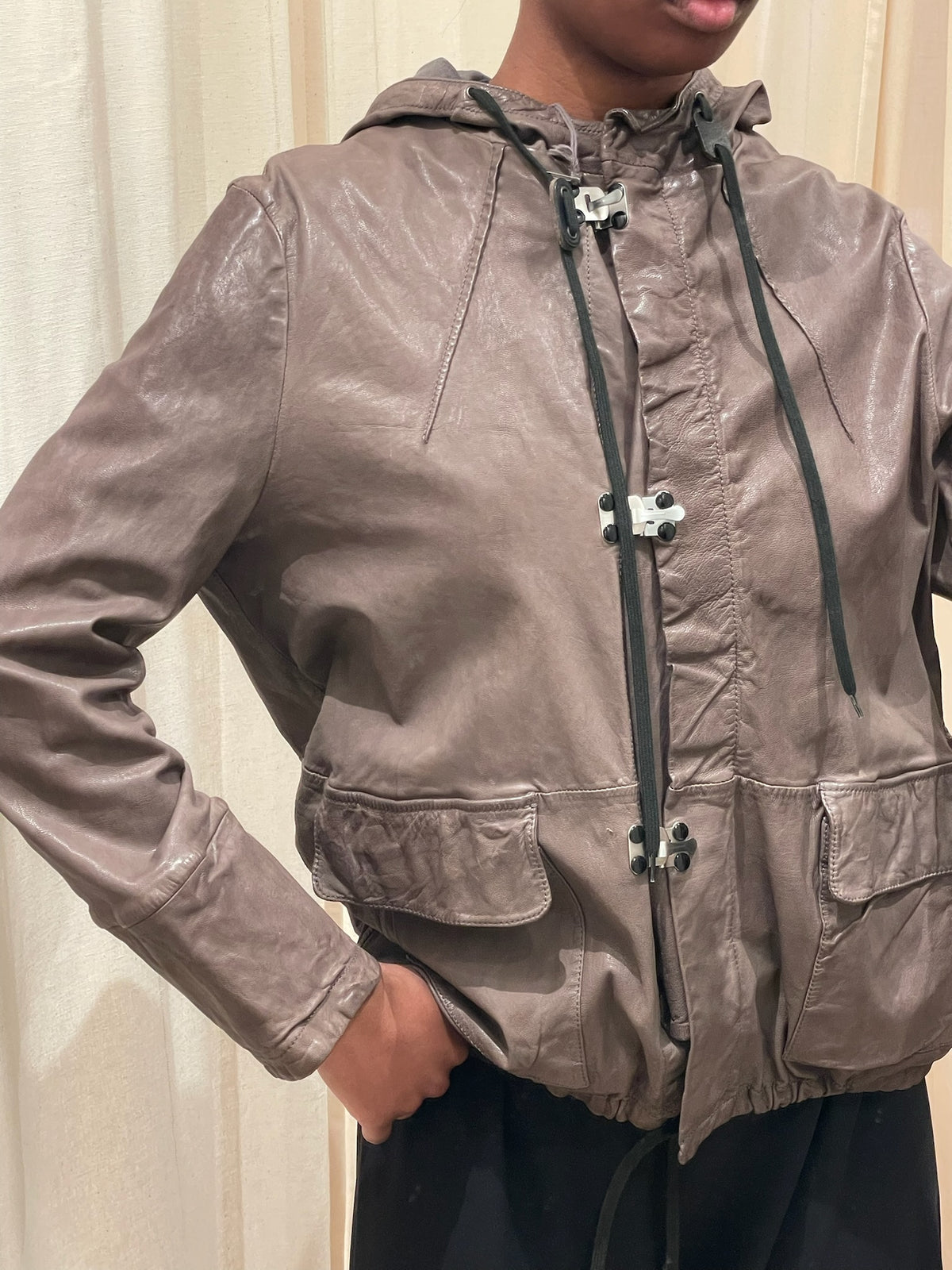 Marni Læder Utility Jakke