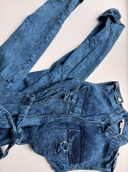 Stella McCartney Acid Wash Denim Jumpsuit / Buksedragt