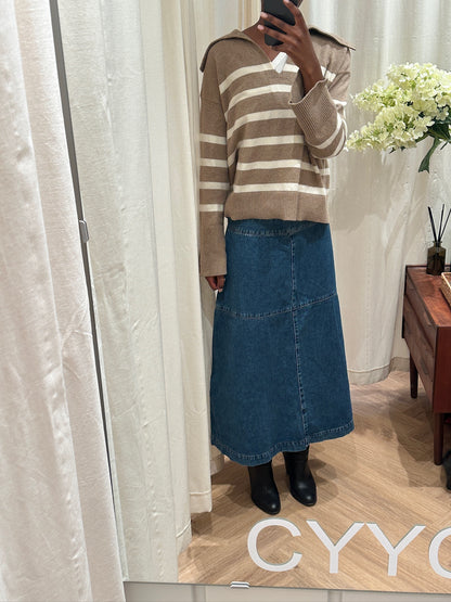 Mads Nørgaard Lang Denim Nederdel