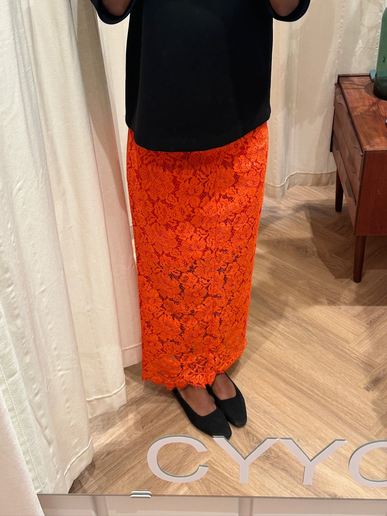 Ganni Lace Pencil Skirt