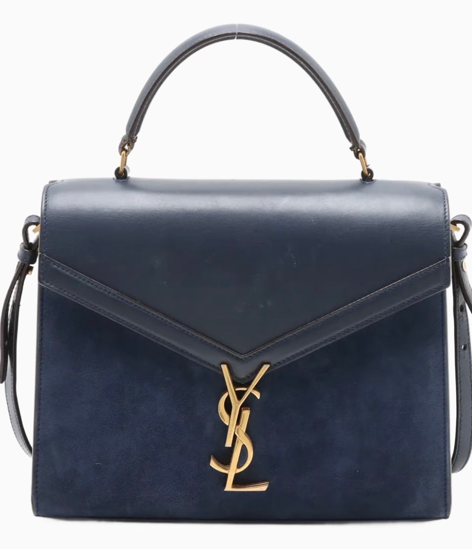 Saint Laurent Paris Cassandra Suede &amp; Leather 2 Way Handbag